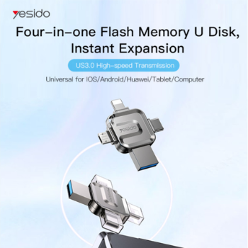 YESIDO Flash Drive OTG & Memory Stick for iPhone/USB/Micro/Type-C FL10