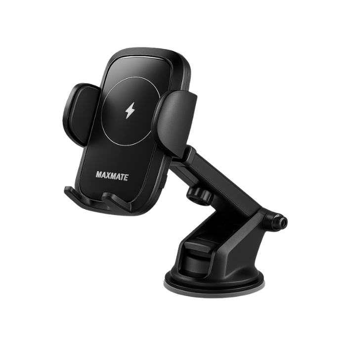 Maxmate Car Phone Holder with Wireless Charging & 360° Rotation