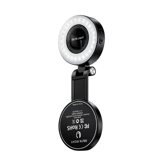 Magnetic Selfie Lamp + Mirror + Phone Stand