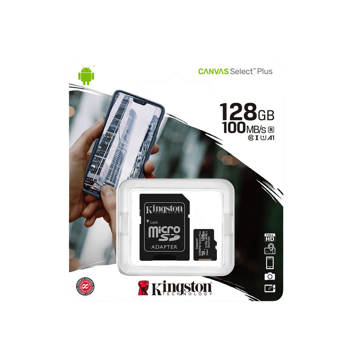 Kingston Canvas Select Plus microSD Card (SDXC) with SD Adapter - Expertel Group