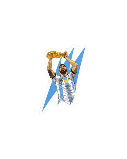 Messi holding the world cup