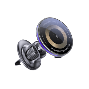 YESIDO Magnet Wireless Quick Charge Car Holder with LED Light