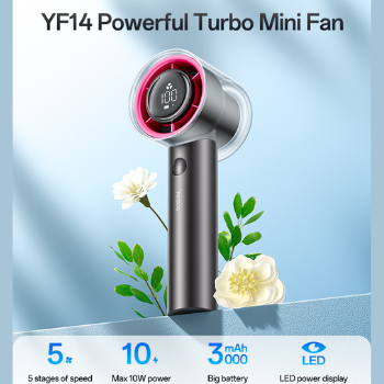 YESIDO Turbo Mini Fan with LED Power Display YF14
