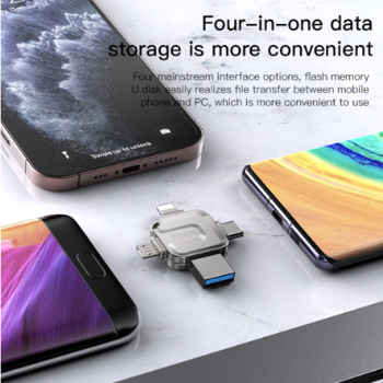 YESIDO Flash Drive OTG & Memory Stick for iPhone/USB/Micro/Type-C FL10